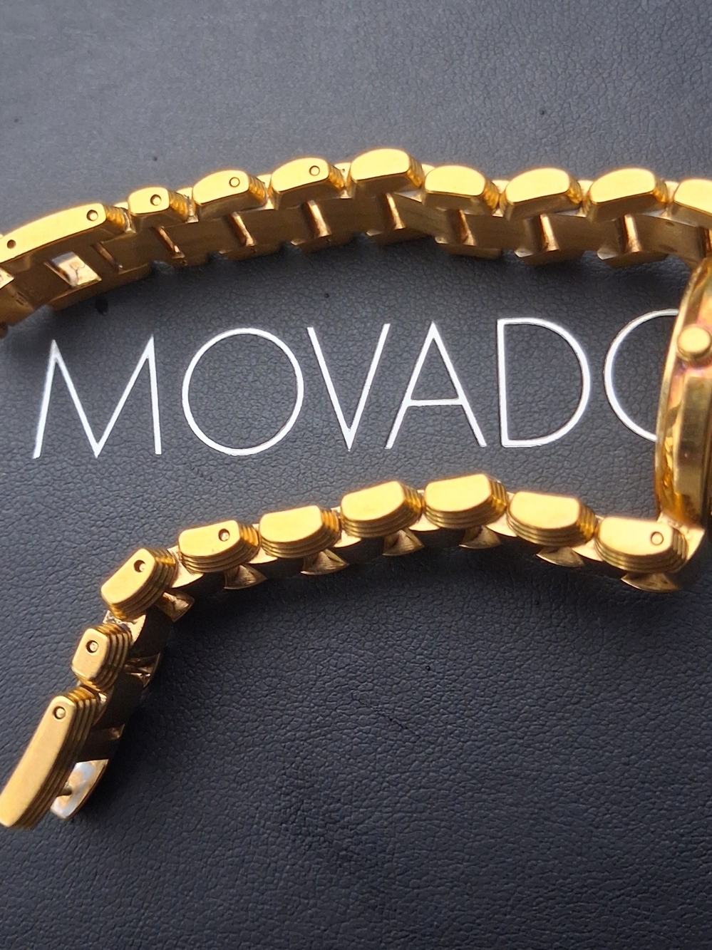 Movado Gold-Tone Bracelet Watch DIAMONDS $1995 - Picture 10 of 15